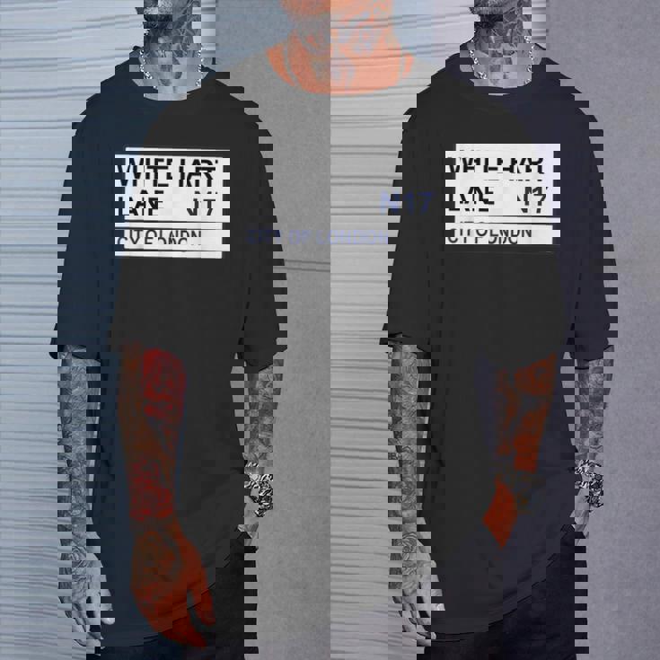 トッテナム フットボールチーム ホワイト ハートレーン ストリートサイン Tシャツ 彼への贈り物