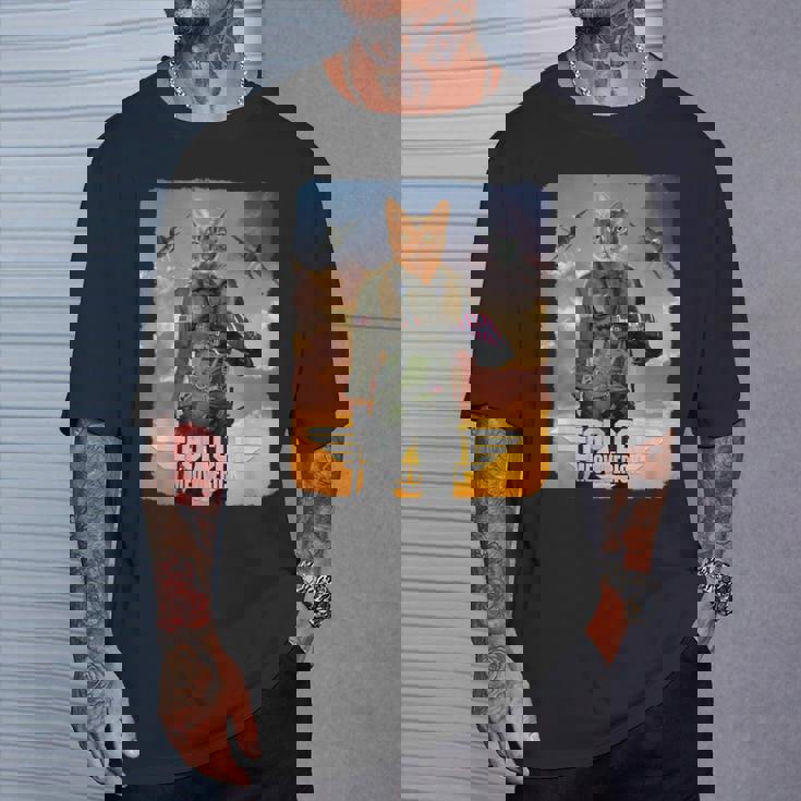 トップ 猫 マーベリック パロディ アクション 映画 叙事詩 レトロ Tシャツ 彼への贈り物