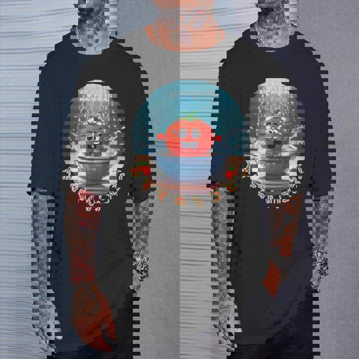 トマト 赤いトマト ピコピン おすすめリコピン おもしろトマト かわいいトマト Tシャツ 彼への贈り物