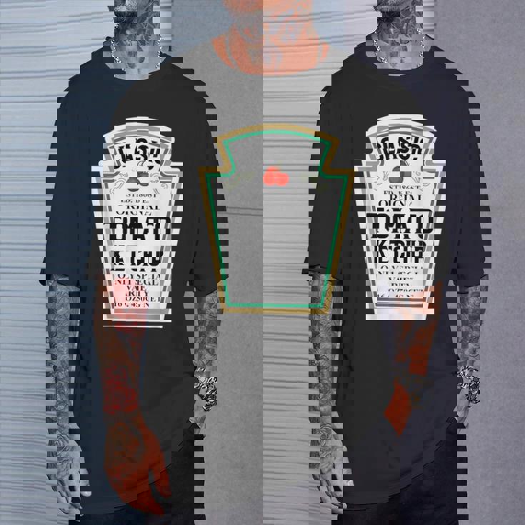 トマトケチャップ カップルグループ ハロウィンコスチューム Diy ラストミン Tシャツ 彼への贈り物