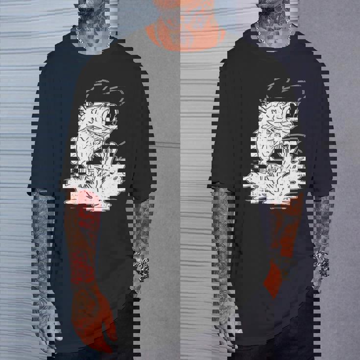 トラウト フィッシング シーバス フィッシャーマン 釣り竿 長袖tシャツ Tシャツ 彼への贈り物