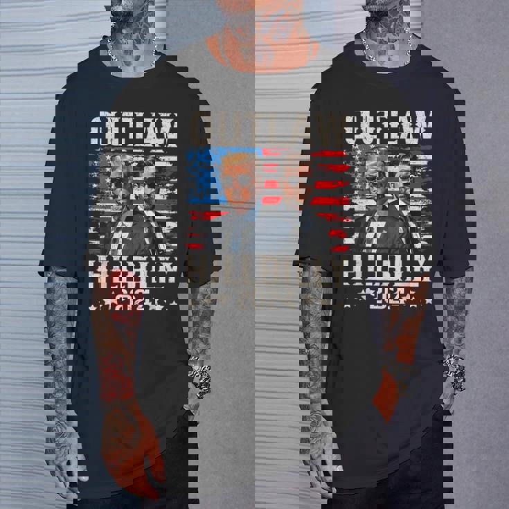 トランプ・ヴァンス'24 アウトロー・ヒルビリーアメリカ国旗ヴィンテージ Tシャツ 彼への贈り物