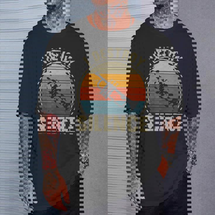 トランペット奏者 I Destroyilence Recto Trumpet Lovers Tシャツ 彼への贈り物