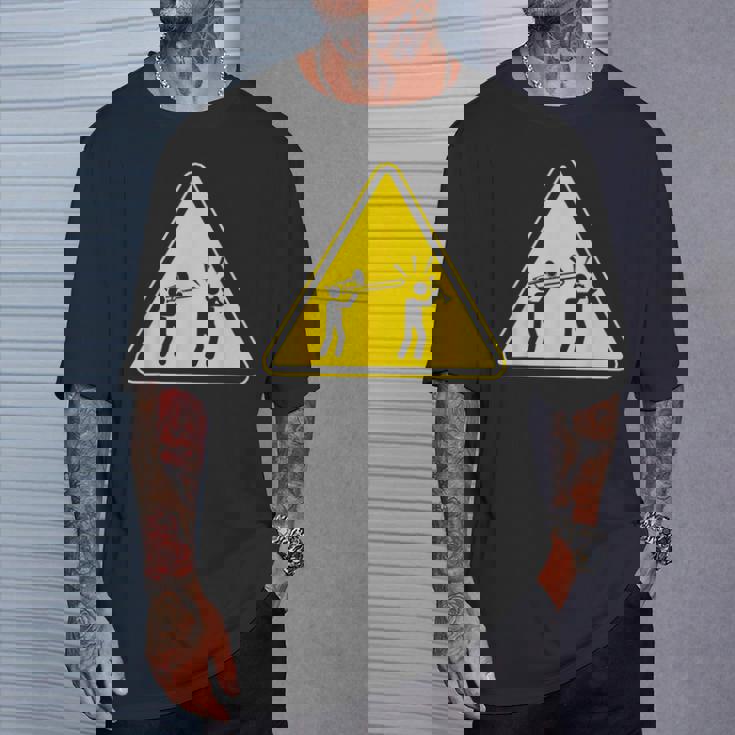 トランペット注意面白いトロンボーン奏者 Tシャツ 彼への贈り物