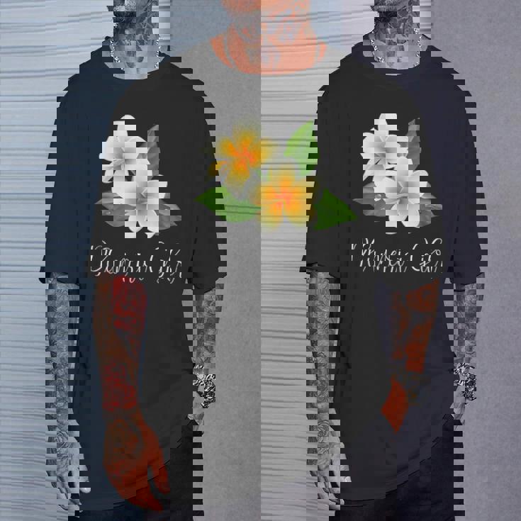 トロピカルプルメリアフランジパニー Tシャツ 彼への贈り物