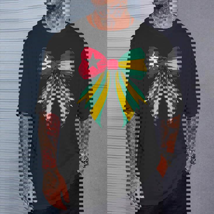 トーゴ トーゴ語 プライド コケット リボン 旗 女の子 ママ Tシャツ 彼への贈り物