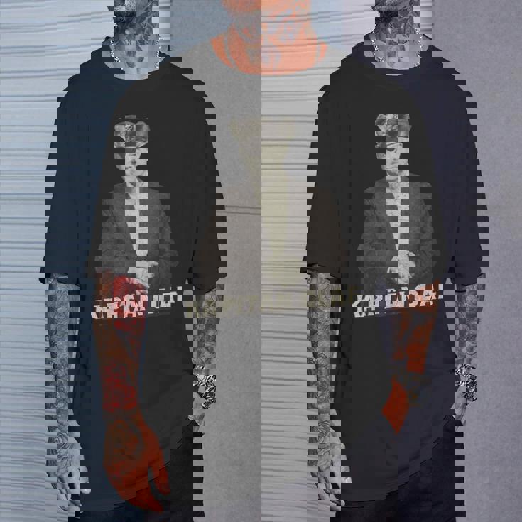 ドイツ首相オラフ・ショルツ ブラックアイパッチ 連邦議会 Tシャツ 彼への贈り物