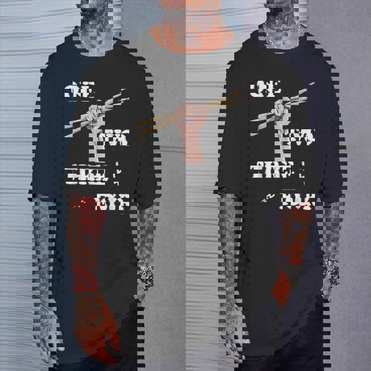 ドラマー ギフト 楽器 メンズ ドラムスティック用 Tシャツ 彼への贈り物