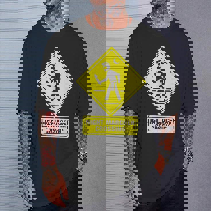 ナイトマーチャークロッシングハワイゴースト面白い Tシャツ 彼への贈り物