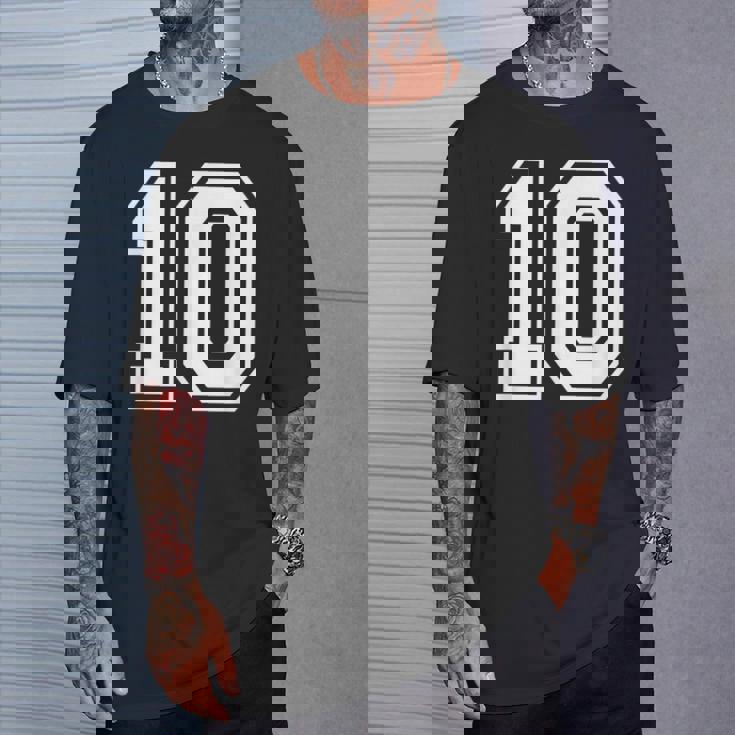 ナンバー10 誕生日ギフト スポーツ選手 チーム番号入りジャージ Tシャツ 彼への贈り物