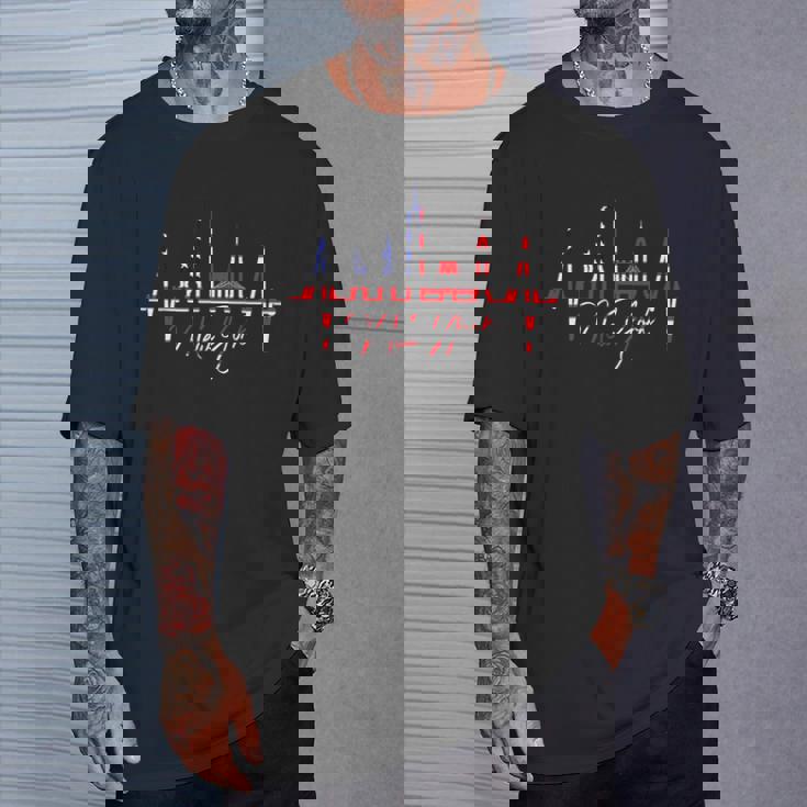 ニューヨーク スカイライン ハートビート自由の女神ニューヨークが大好きi Love New York Tシャツ 彼への贈り物