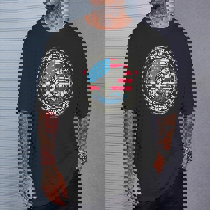 ニューヨーク市フィッシャーマンズクラブ アメリカ国旗釣り Tシャツ 彼への贈り物