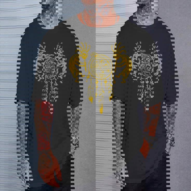 ネイティブアメリカン ココペリ クジラ ドリームキャッチャー 7 ファンファン ファン Tシャツ 彼への贈り物