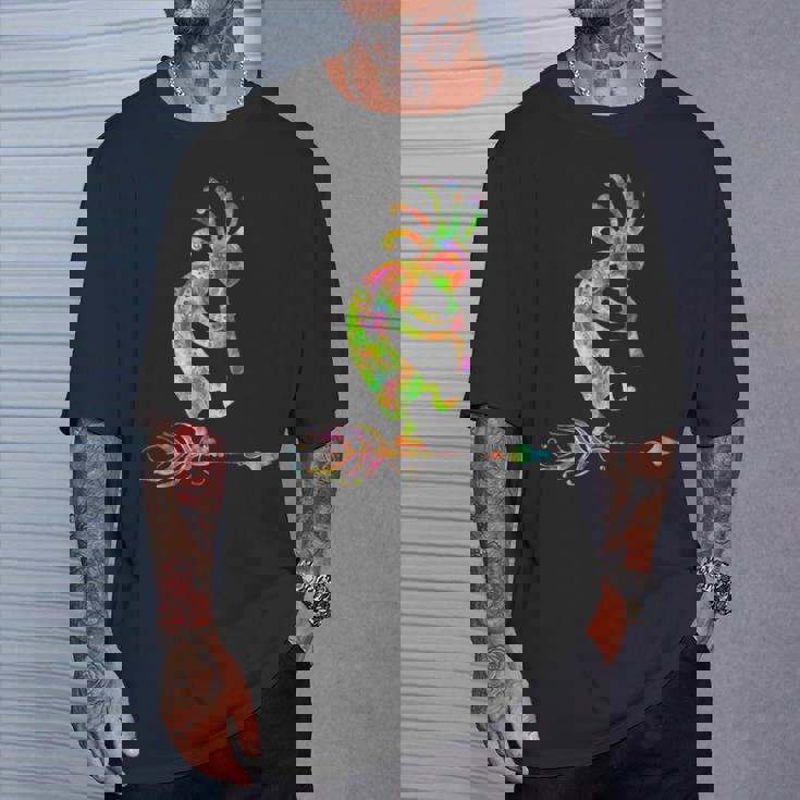 ネイティブアメリカン ココペリ 羽付き 1 ファンファン ファン Tシャツ 彼への贈り物