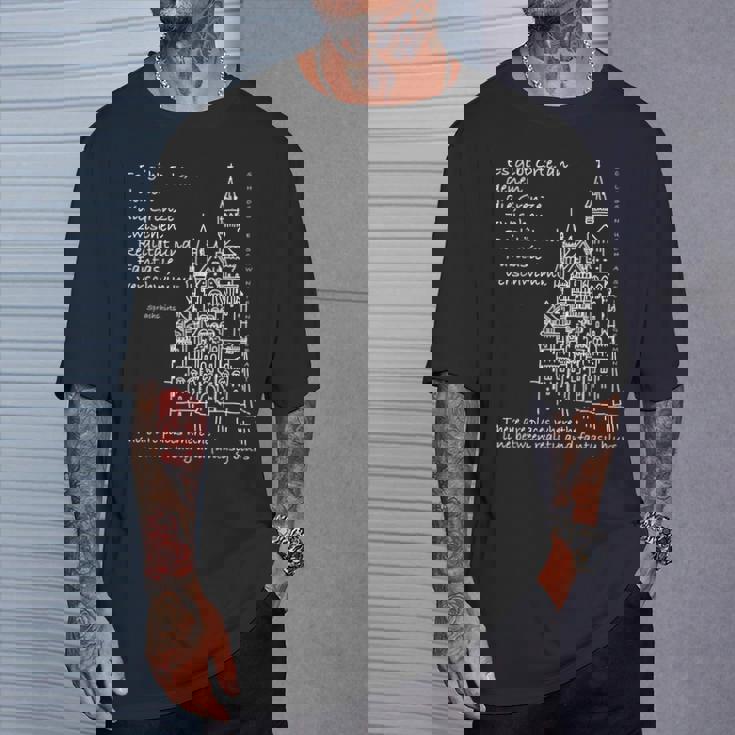 ノイシュヴァンシュタイン城 バイエルン ドイツ ドイツ語 英語 Tシャツ 彼への贈り物