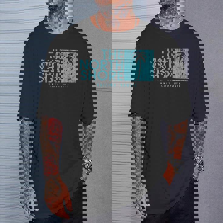 ノースショア ハワイ ヤシの木 ビンテージスタイル Tシャツ 彼への贈り物