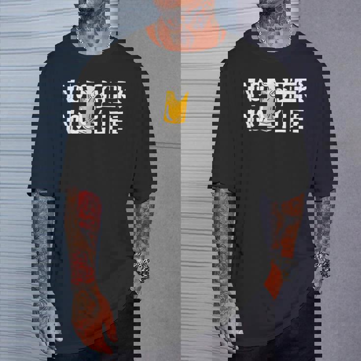 ノービアノーライフ ビール好き ノービールノーライフ 酒飲み 酒好き ビアガーデン ビール Tシャツ 彼への贈り物