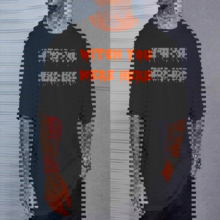 ハッピーハロウィン魔女 You Were Here 不気味なコスチューム Tシャツ 彼への贈り物