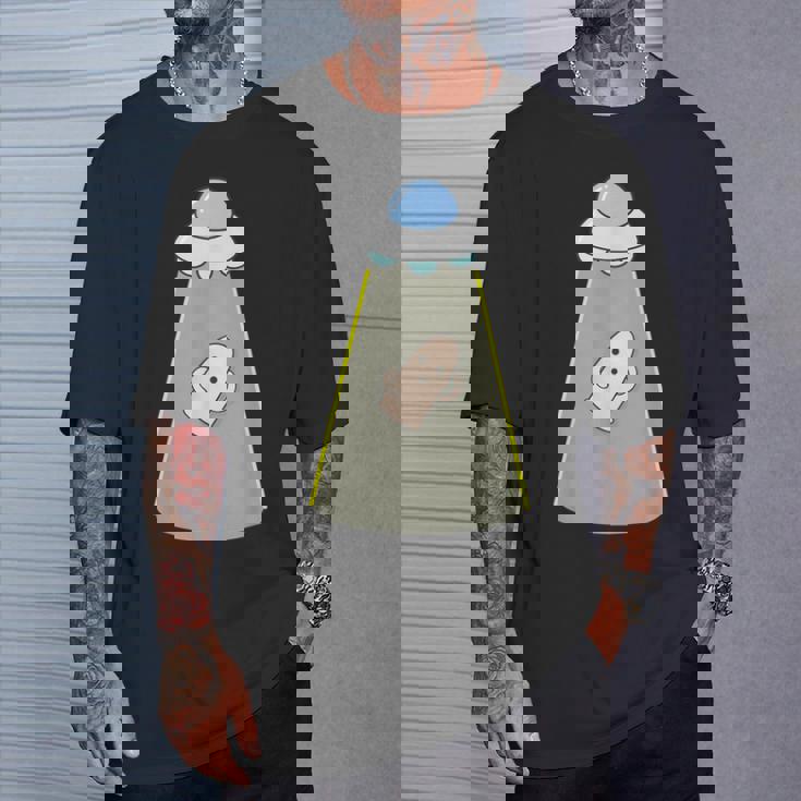 ハニワ くん 埴輪《Ufo 遭遇》【ゆるフレンズ】歴史土器 かわいい 面白い キャラクター Tシャツ 彼への贈り物