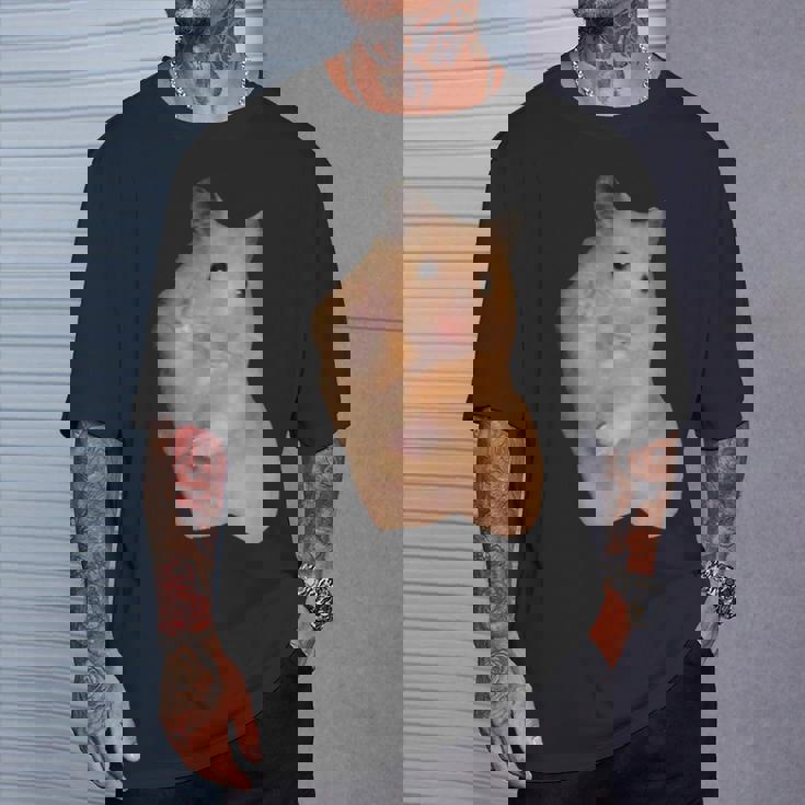 ハムスターミーム ピースサイン付き Tシャツ 彼への贈り物