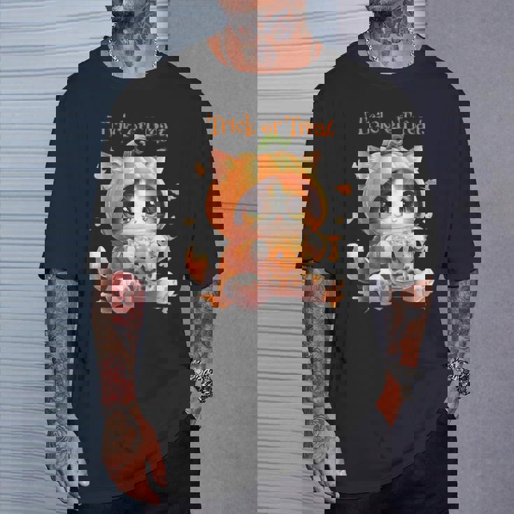 ハロウィン わがまま猫 ねこ ラーメン好き かわいい おもしろ マンガ Tシャツ 彼への贈り物