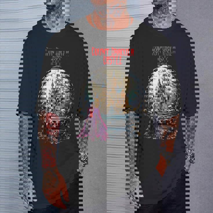 ハロウィン ナイト カウント ドラキュラ城 Tシャツ 彼への贈り物