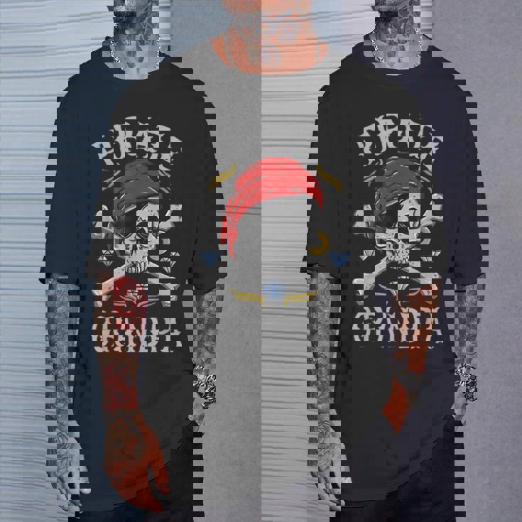 ハロウィン 怖い海賊 スカル・クロスボーン 海賊おじいちゃん Tシャツ 彼への贈り物