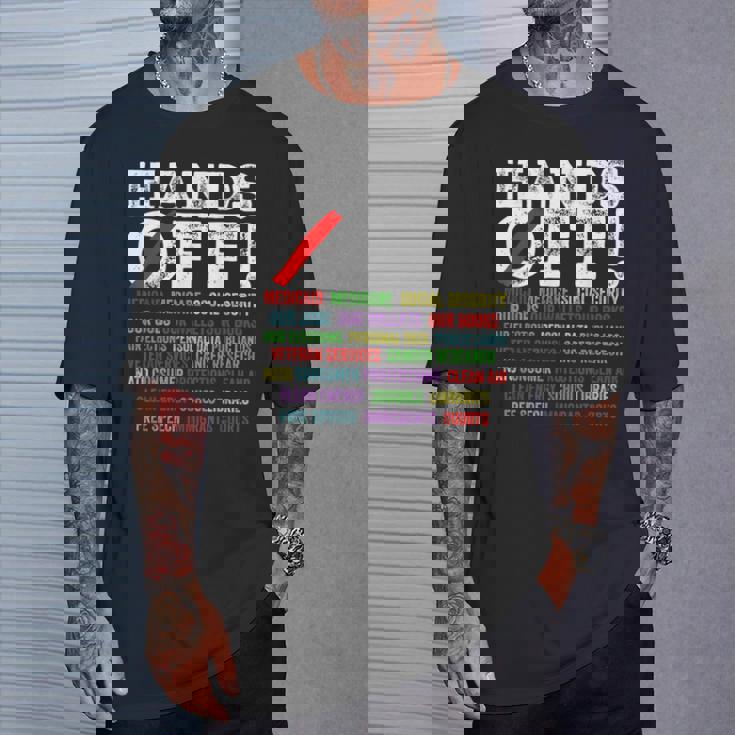 ハンズオフ抗議 社会保障とメディケア抗議 Tシャツ 彼への贈り物