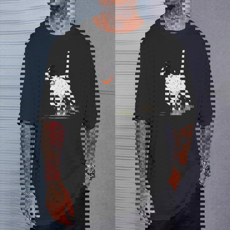 ハンターのためのバードハンティング メンズ イングリッシュポインター ドッググラフィック Tシャツ 彼への贈り物