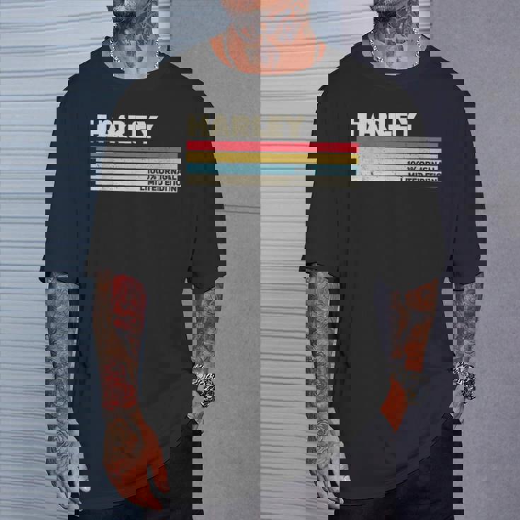 ハーレー 名前入り レトロ ヴィンテージ 70年代 80年代 90年代 誕生日 Tシャツ 彼への贈り物