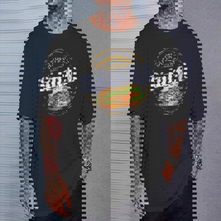 バインミー 屋台の食べ物 バゲット ヴィンテージ ベトナム レトロ お土産 Tシャツ 彼への贈り物