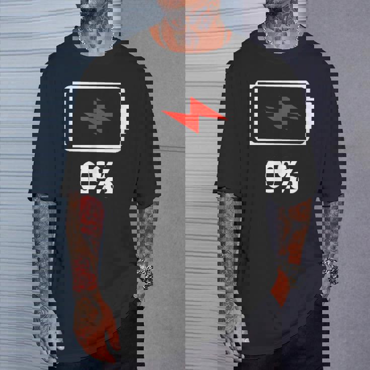 バッテリー充電0 シャツバッテリーデッドシャツバッテリー低 Tシャツ 彼への贈り物