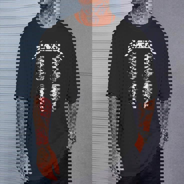 バッハ ベートーヴェン ショパン モーツァルト 面白い クラシック音楽 作曲家 Tシャツ 彼への贈り物