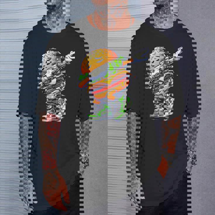 バーガー ダビング チーズ バーガー デイダンス 面白い ハンバーガー Tシャツ 彼への贈り物