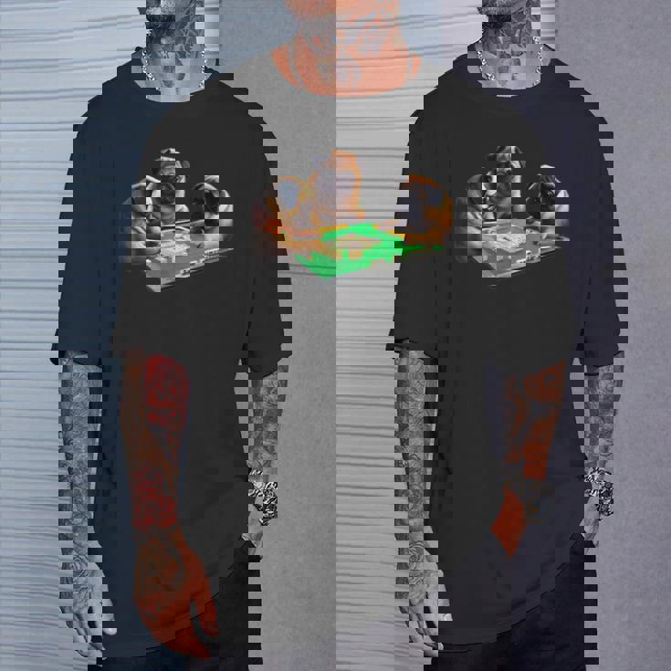 パグ 犬 麻雀 面白いtシャツ 文字入り メンズ おもしろ 面白い 服 おもしろグッズ ネタ 雀士 Tシャツ 彼への贈り物