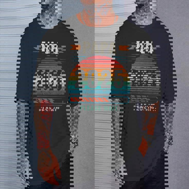 パパ 2025 出産報告 妊娠報告 父親になる人 Tシャツ 彼への贈り物