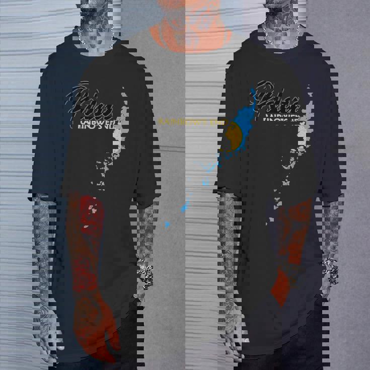 パラオ国旗 パラオ地図 Tシャツ 彼への贈り物