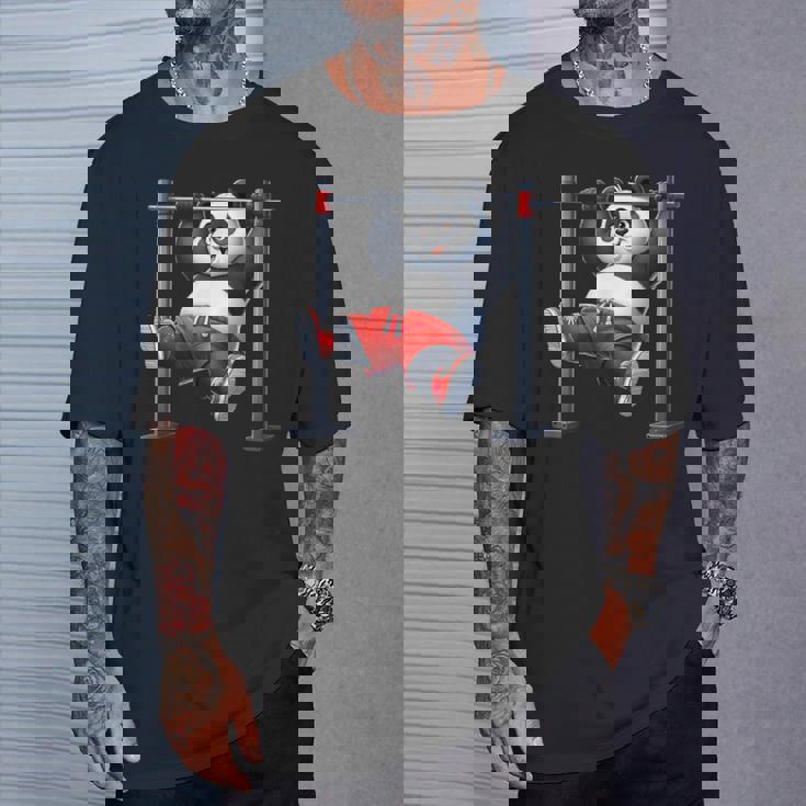 パンダ 懸垂 トレーナー ジム フィットネス ワークアウト トレーニング Tシャツ 彼への贈り物