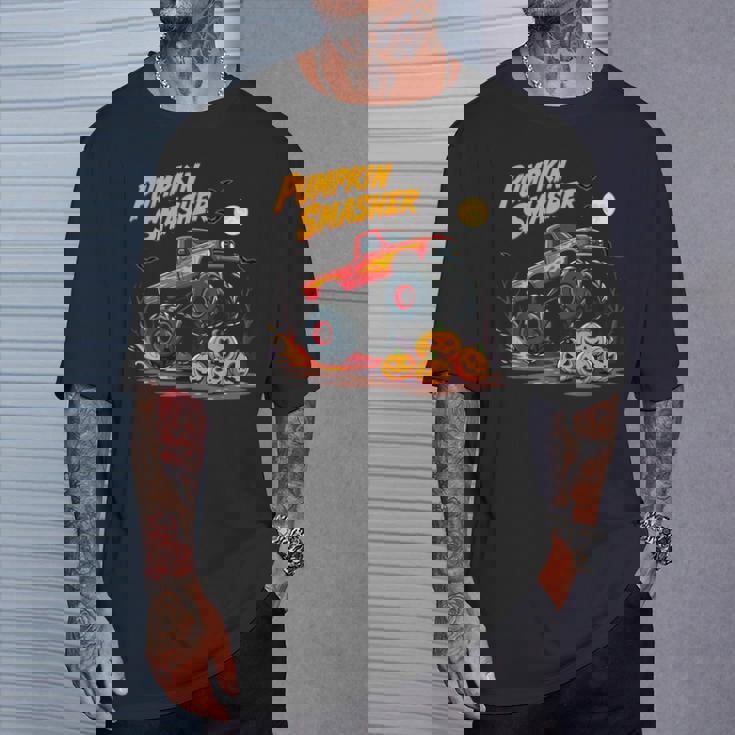 パンプキンスマッシャー モンスタートラック ハロウィン ジャック・オー・ランタン Tシャツ 彼への贈り物