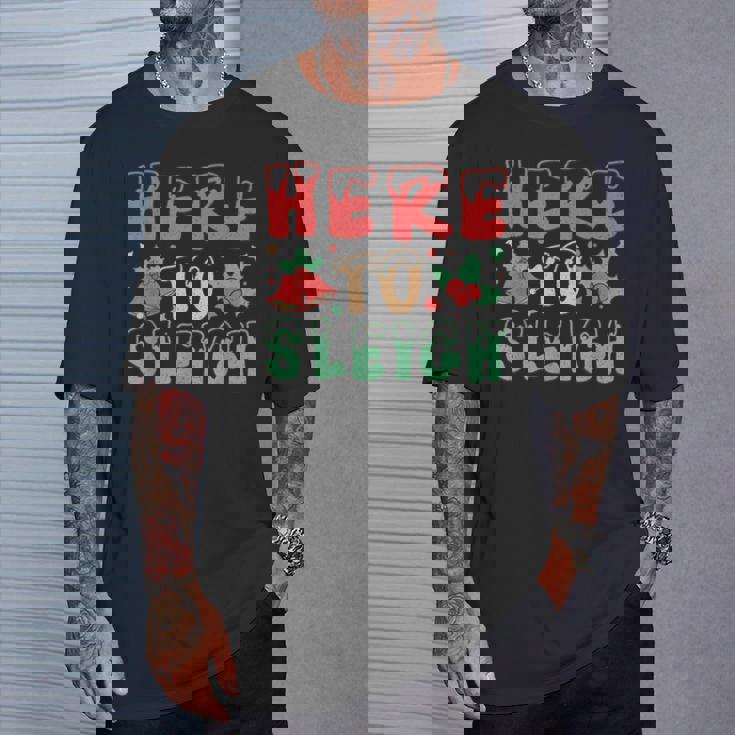 ヒア・トゥ・スレイ・ジョリー・クリスマス・バイブス Tシャツ 彼への贈り物