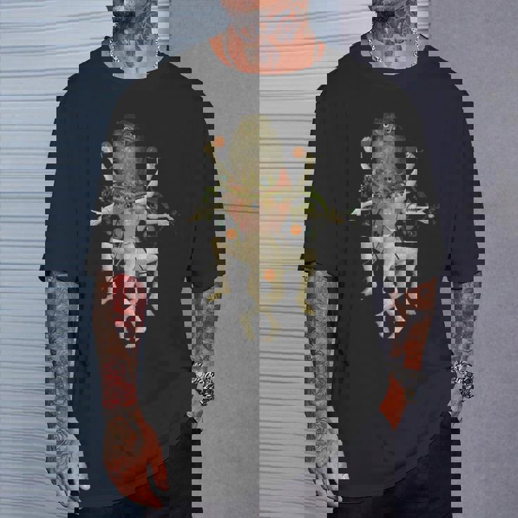 ヒエロニムス ボッシュ 地上の喜びの庭 フクロウ Tシャツ 彼への贈り物