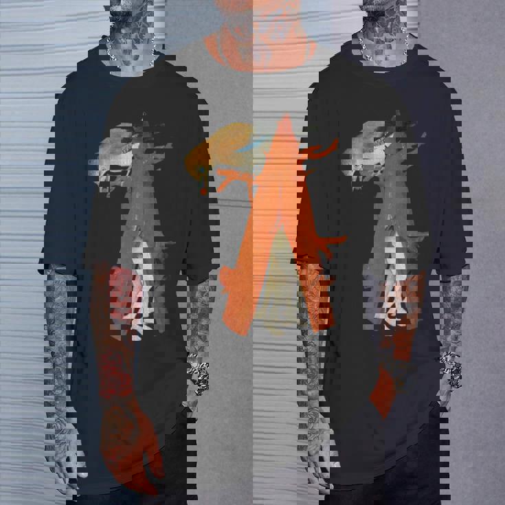 ヒエロニムス ボッシュ 鳥と木 地上の喜びの庭 Tシャツ 彼への贈り物