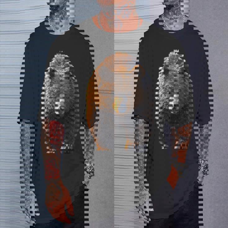 ヒグマ グリズリー ベア ブラザーズ フォレスト ワイルド ヒグマ Tシャツ 彼への贈り物