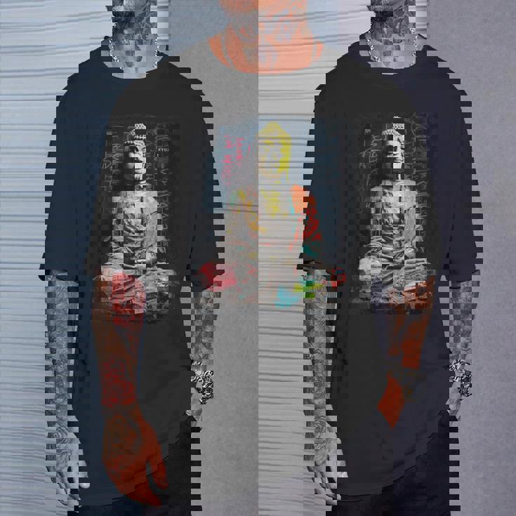 ヒップホップ Y2k Hip Hop ヴィンテージ レトロ ヒップスター エッジー ストリートウェア 仏陀 Tシャツ 彼への贈り物