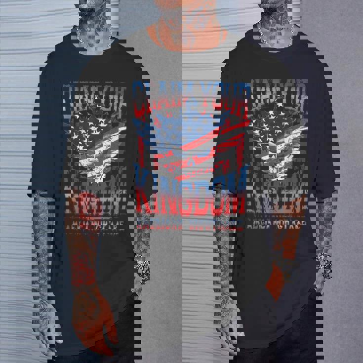 ビンテージアメリカ国旗ドリームクレームユアキングダムの悪夢 Tシャツ 彼への贈り物