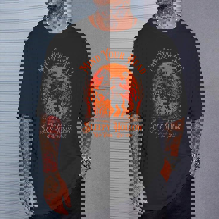 ビンテージマインドユアヘッドスリーピーホローヘッドレスホースマン Tシャツ 彼への贈り物