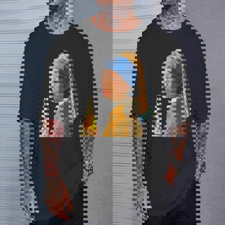 ビール 酒 面白いtシャツ フェルメール 飲み おもしろ 飲み会 のんべえ メンズ ネタ 服 変な Tシャツ 彼への贈り物