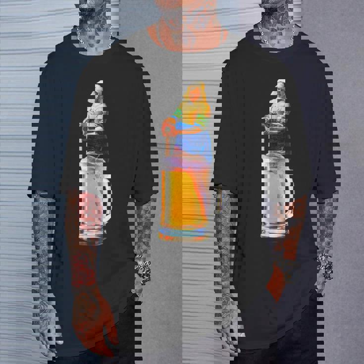 ビール 酒 面白いtシャツ フェルメール 飲み おもしろ 飲み会 のんべえ メンズ ネタ 服 アート グッズ Tシャツ 彼への贈り物