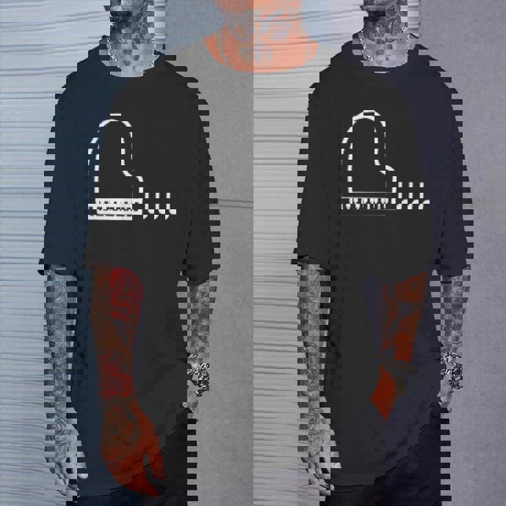 ピアノ 音符 楽譜 音楽 楽器 Tシャツ 彼への贈り物