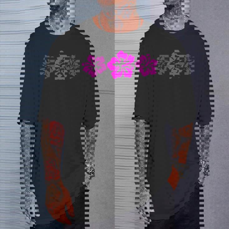 ピンク ハイビスカス フラワー ハワイアン Tシャツ 彼への贈り物